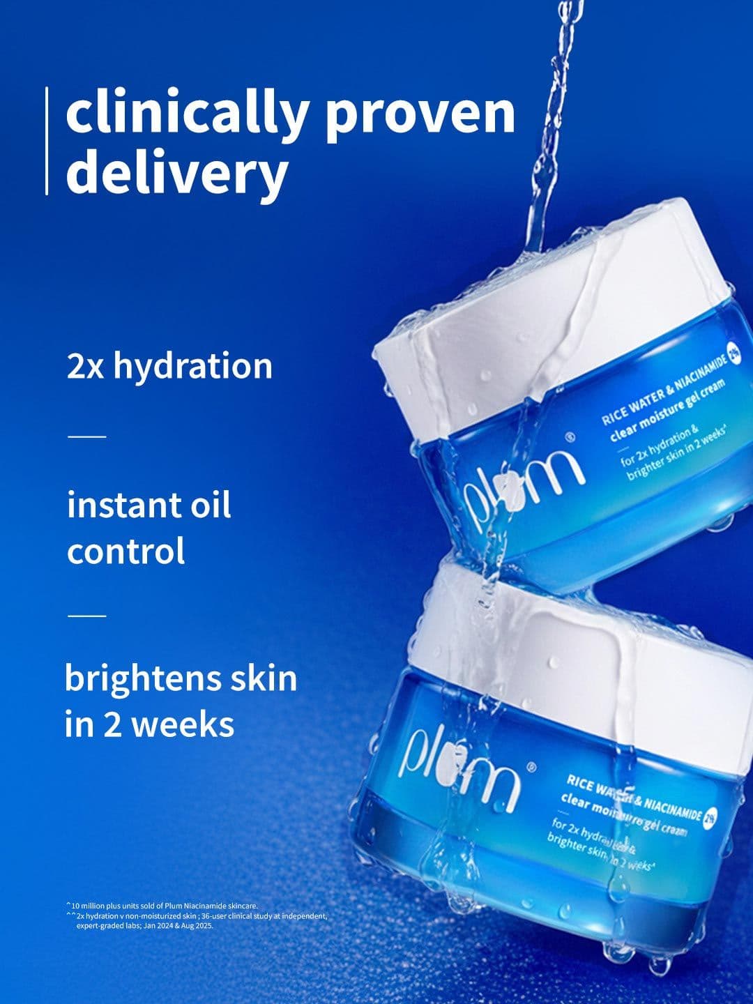 Plum Rice Water & Niacinamide Clear Moisturizer Gel Cream - 50 g