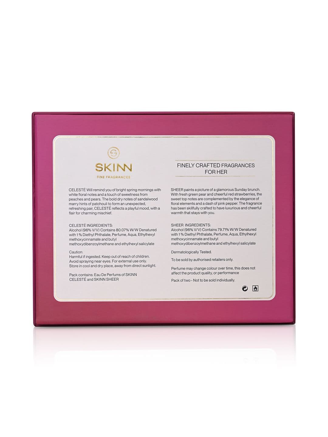 SKINN by Titan Women Celeste & Sheer Miniature EDP Gift Set- 25 ml Each