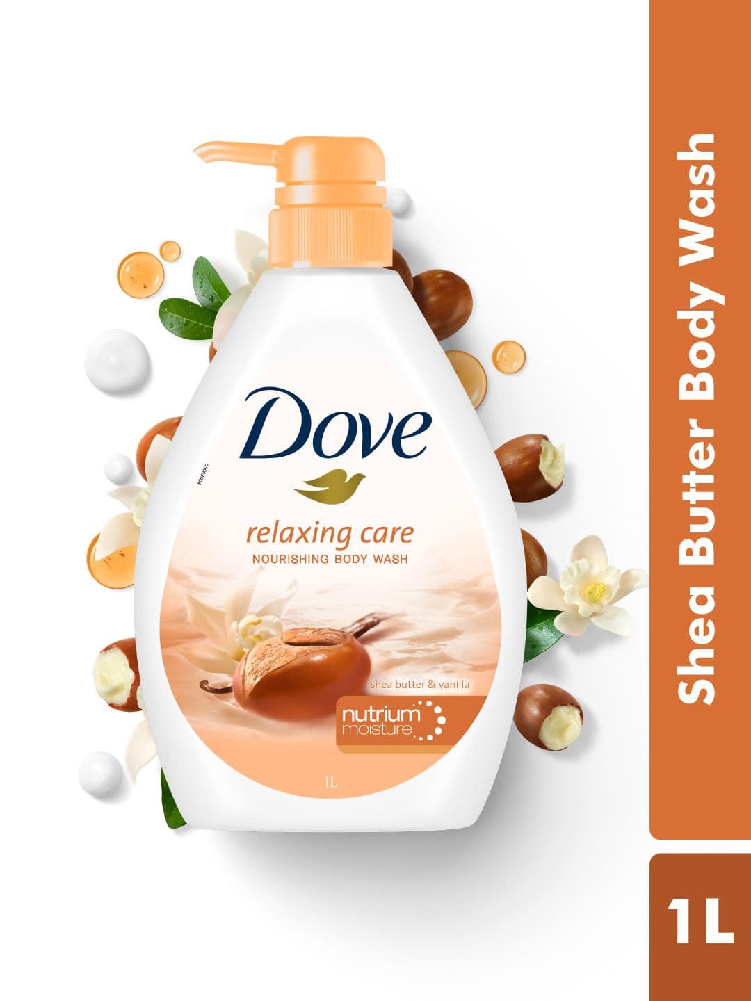 Dove Relaxing Care Nourishing Body Wash with Shea Butter & Vanilla - 1L