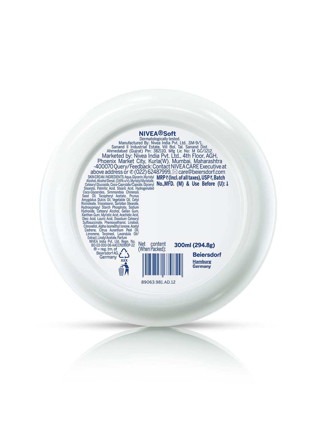 Nivea Soft Light Moisturizing Cream with Vit-E & Jojoba Oil for 24Hr Moisturization 300ml