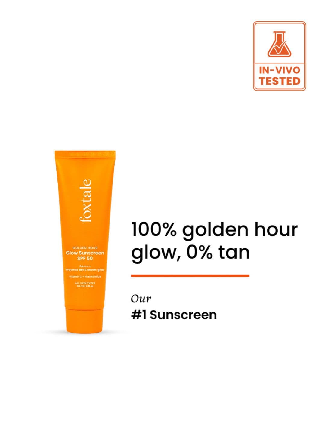 FoxTale Golden Hour Glow sunscreen SPF 50 PA++++ - 30 ml