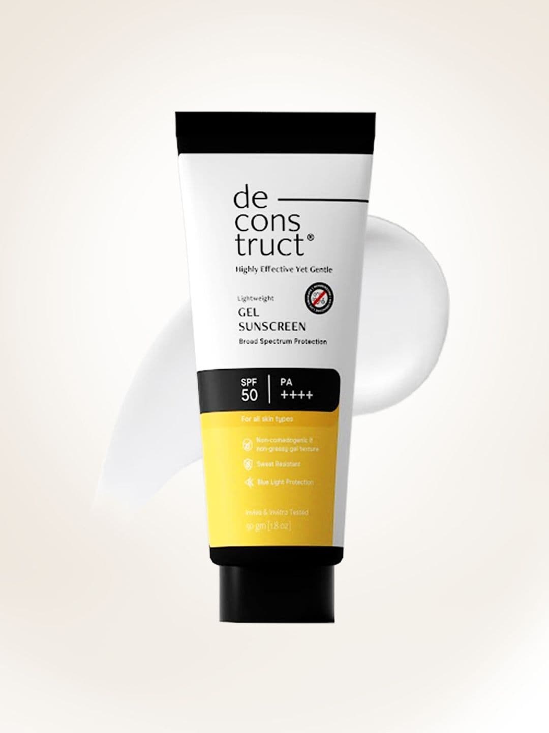 deconstruct Gel Sunscreen SPF 50 PA++++ -100% Photostable-Lightweight In-Vivo Tested 50g
