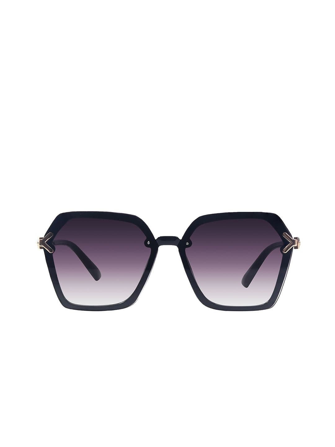 HASHTAG EYEWEAR Women Hexagonal Oversized Sunglasses With UV Protected Lens G-15062-purple