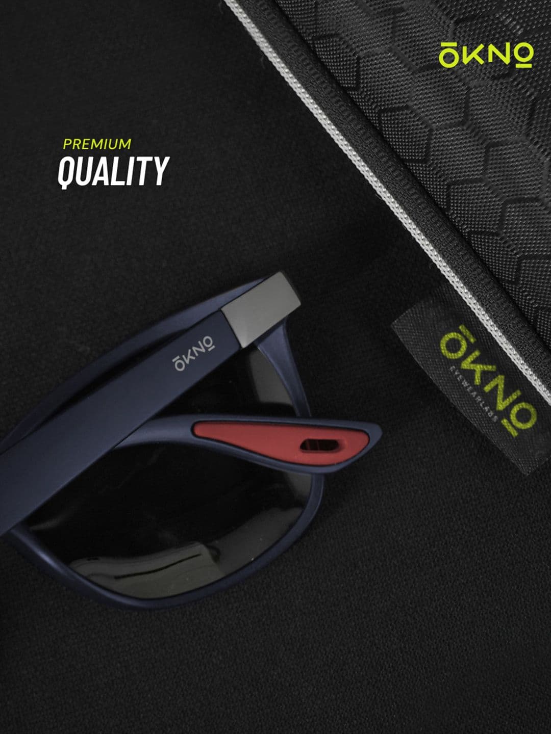 Eyewearlabs Polarised and UV Protected Lens Unisex Black Medium Square Sunglasses