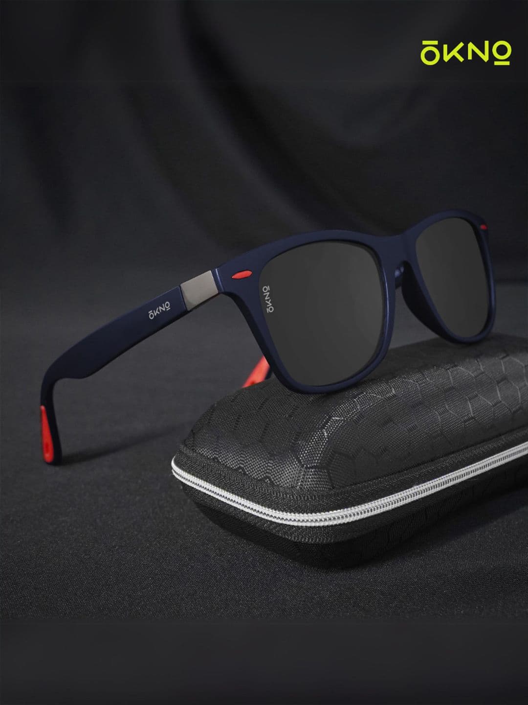 Eyewearlabs Polarised and UV Protected Lens Unisex Black Medium Square Sunglasses