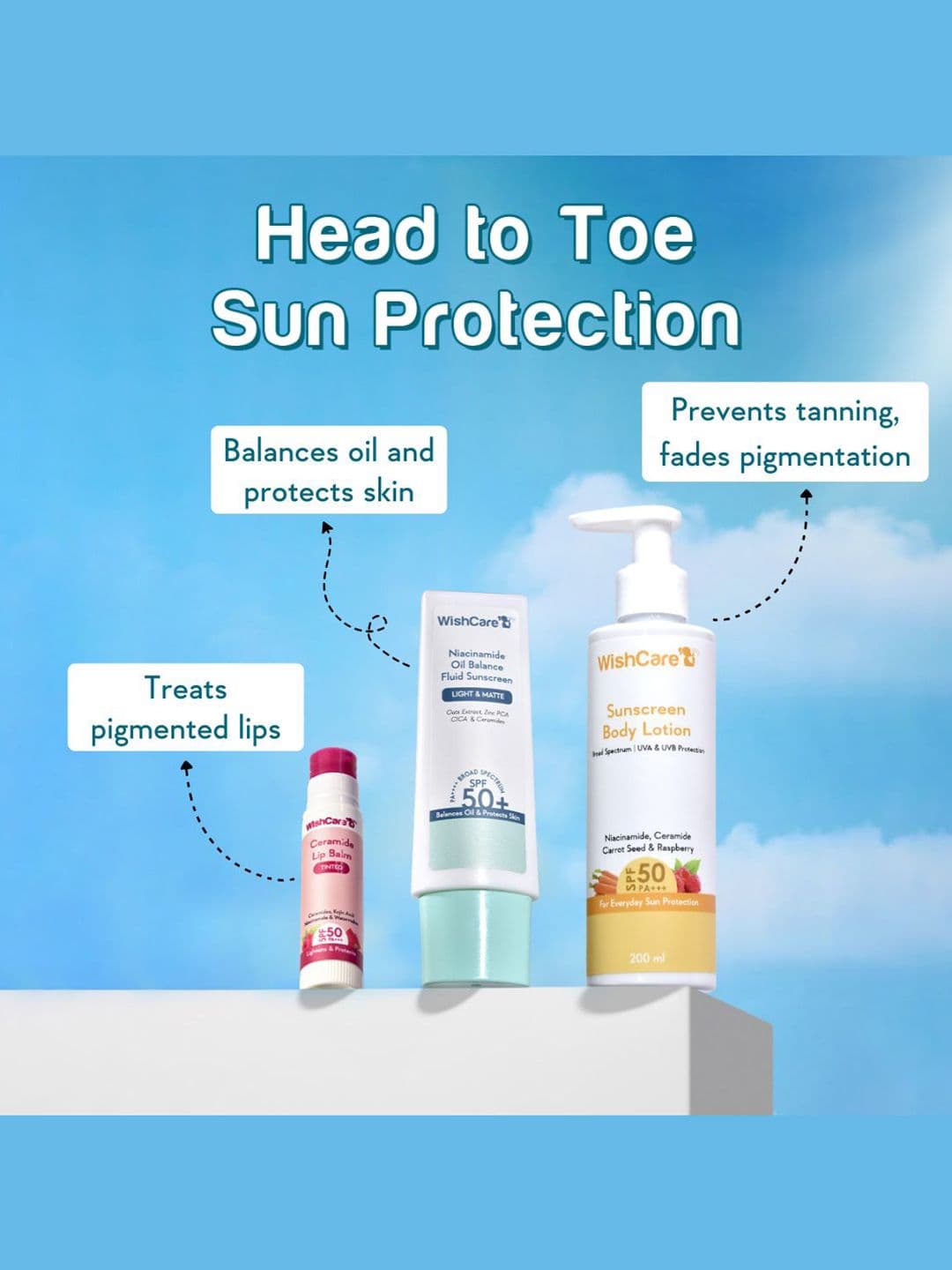 WishCare Niacinamide Oil Balance Fluid Sunscreen SPF 50 PA++++ In-Vivo Tested 50ml