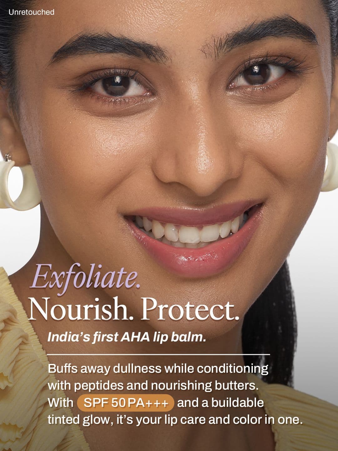 Molten Beauty Buff Glow Lip Balm SPF 50 PA+++ With AHA- 4.2 g- Berry Flicker 02