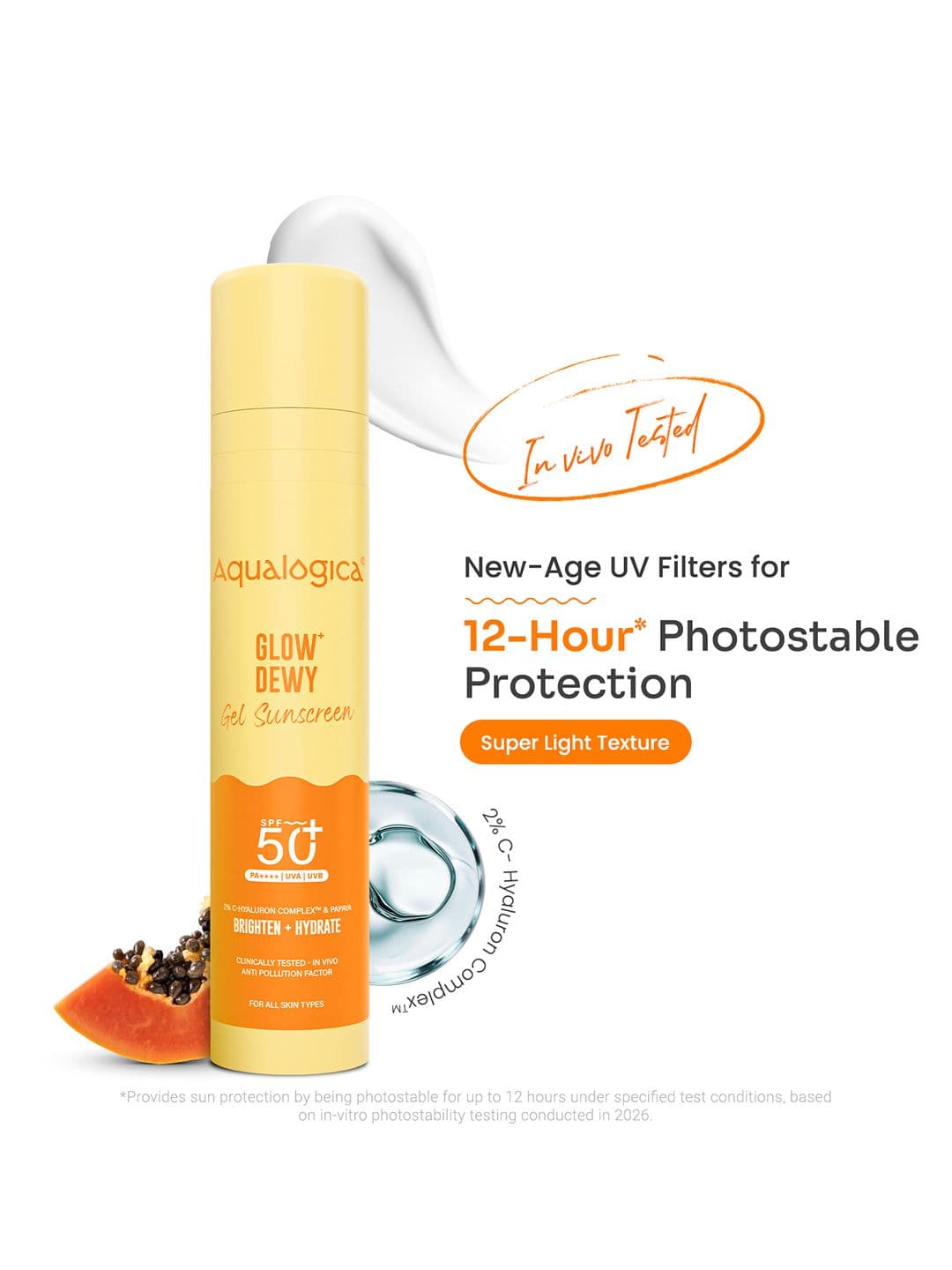 Aqualogica Glow+ Dewy SPF 50 PA+++ Sunscreen With UVA/B & Blue Light Protection - 50 g