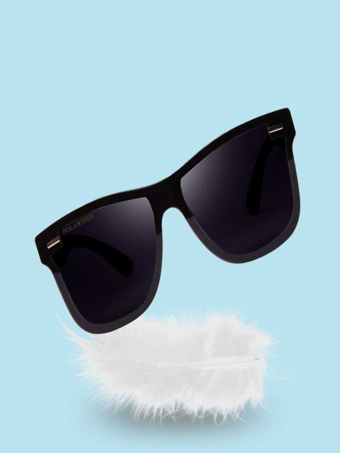 RESIST EYEWEAR Black Lens & Wayfarer Sunglasses with UV Protected Lens-FLATONICS BZ BLACK