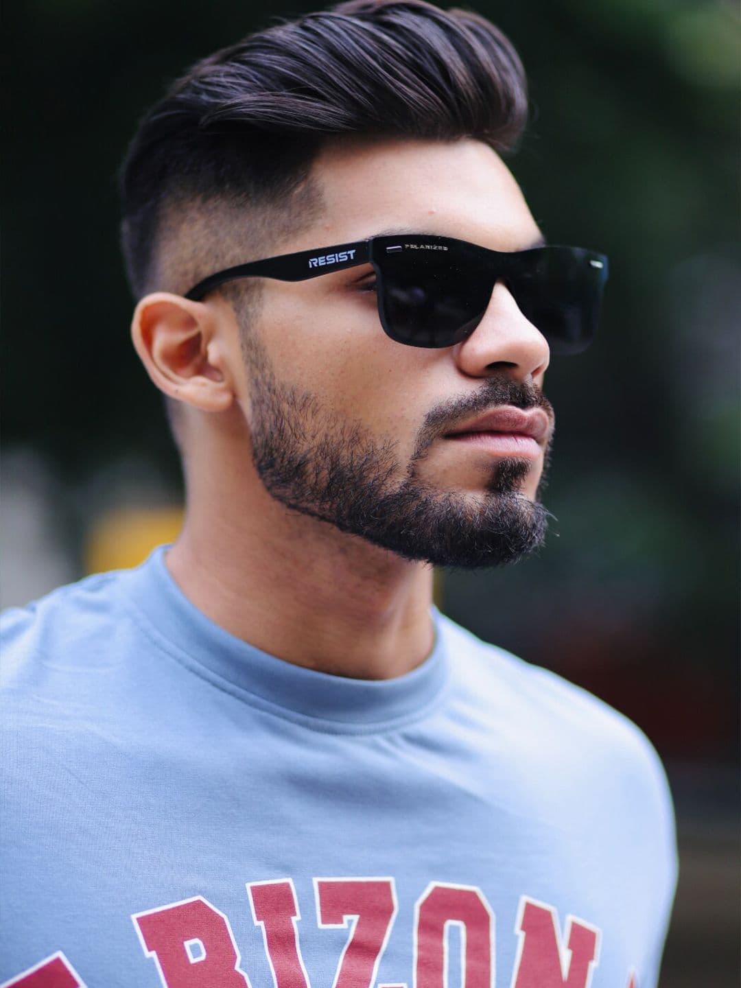 RESIST EYEWEAR Black Lens & Wayfarer Sunglasses with UV Protected Lens-FLATONICS BZ BLACK