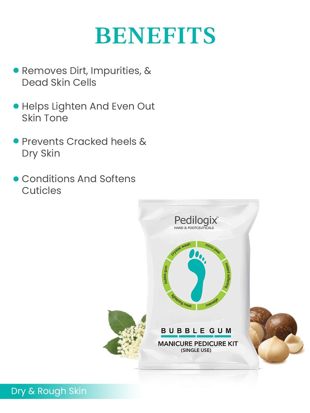 O3+ Pedilogix Bubblegum Manicure Pedicure Kit - 55 g + 10 ml