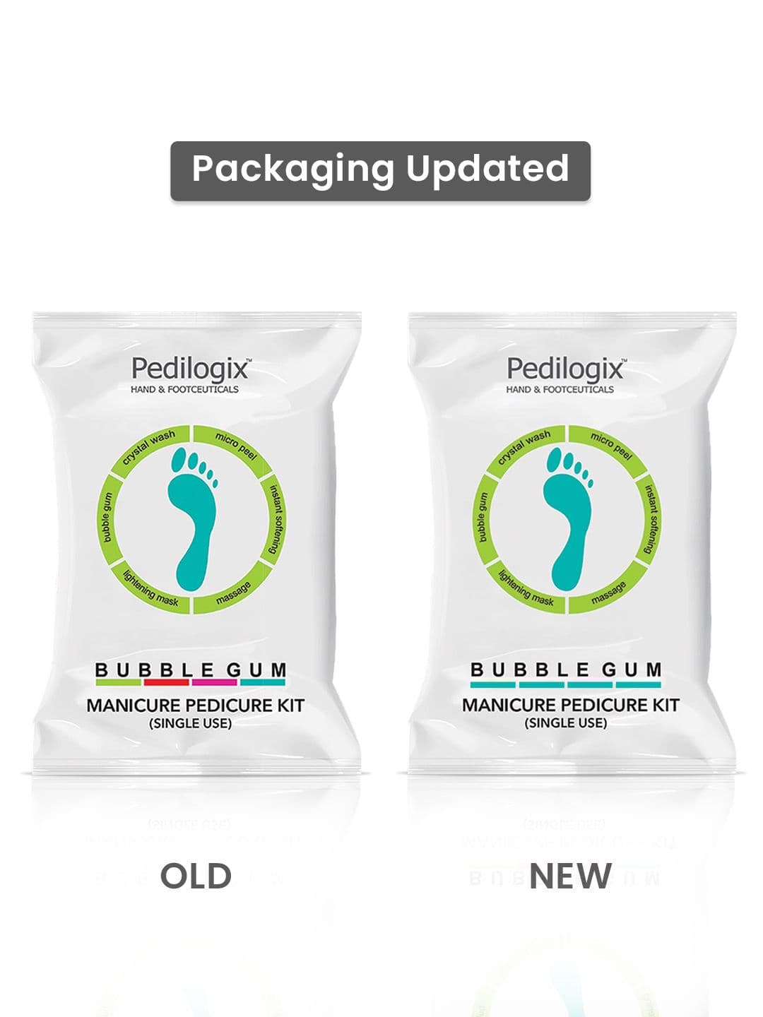 O3+ Pedilogix Bubblegum Manicure Pedicure Kit - 55 g + 10 ml