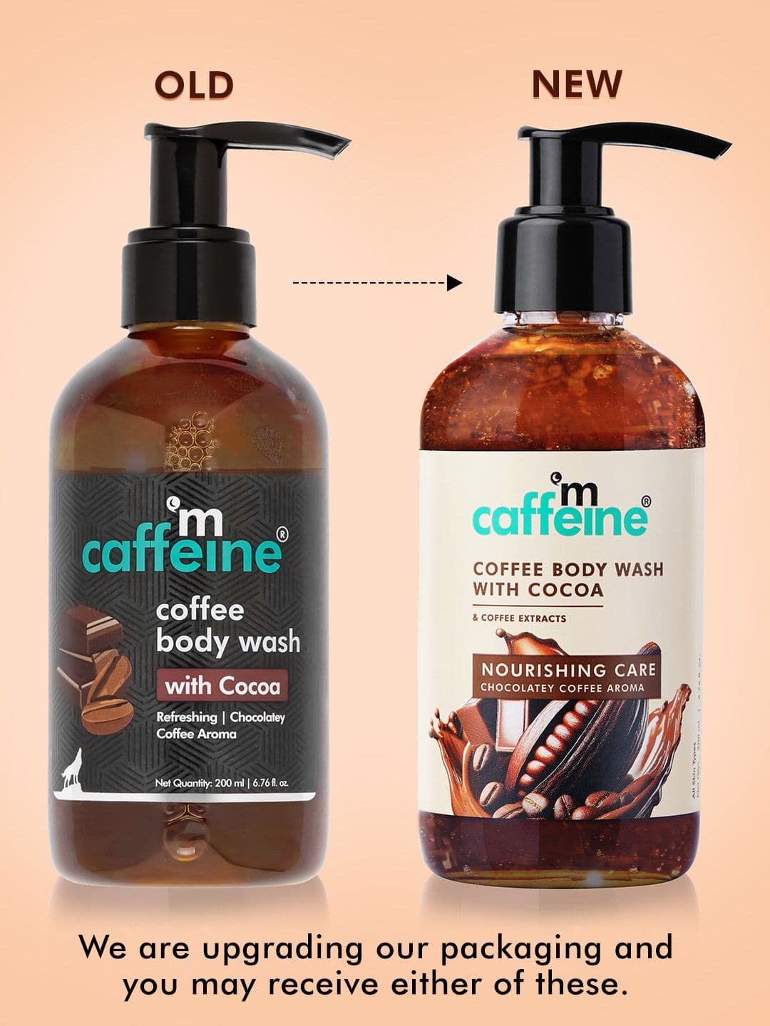 MCaffeine Coffee & Cocoa Body Wash For Detan & Deep Cleansing Chocolatey Aroma - 200ml