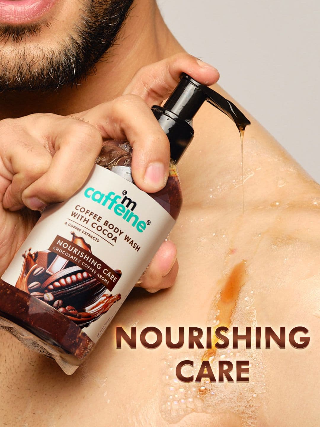 MCaffeine Coffee & Cocoa Body Wash For Detan & Deep Cleansing Chocolatey Aroma - 200ml