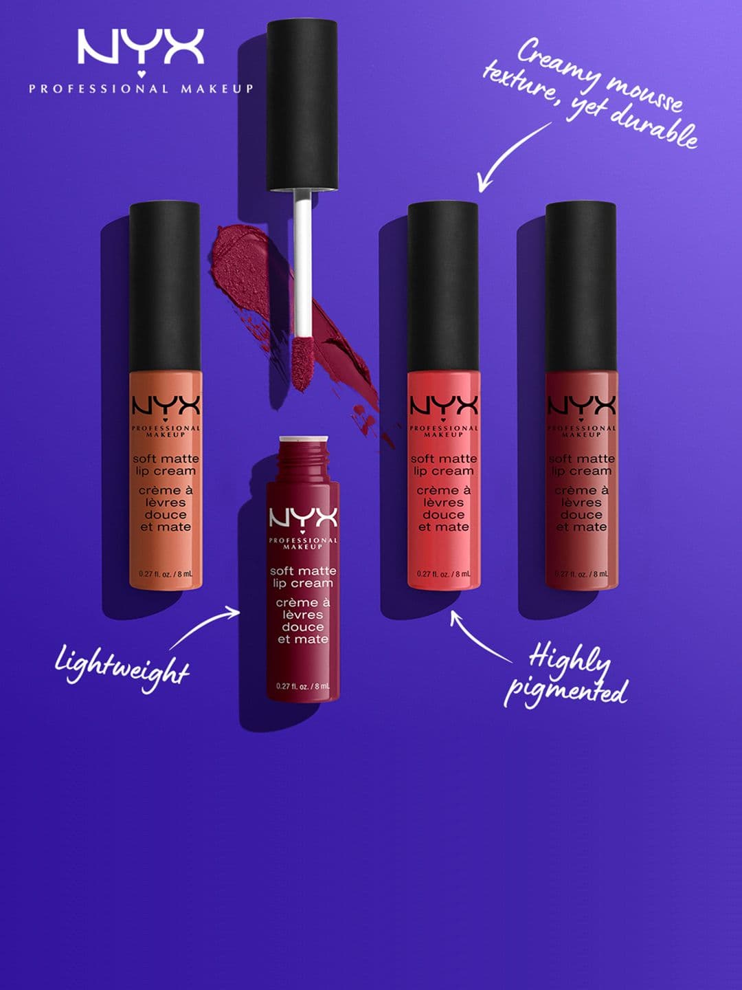 NYX PROFESSIONAL MAKEUP Soft Matte Lightweight Cream Lipstick 8 ml - Copenhagen 20