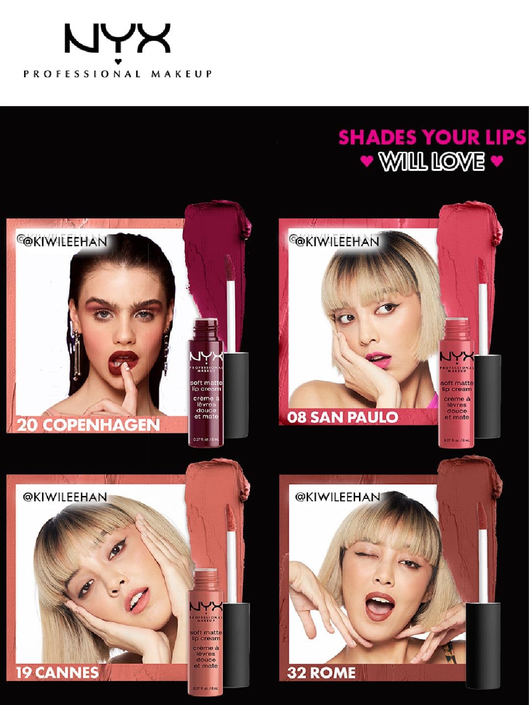 NYX PROFESSIONAL MAKEUP Soft Matte Lightweight Cream Lipstick 8 ml - Copenhagen 20