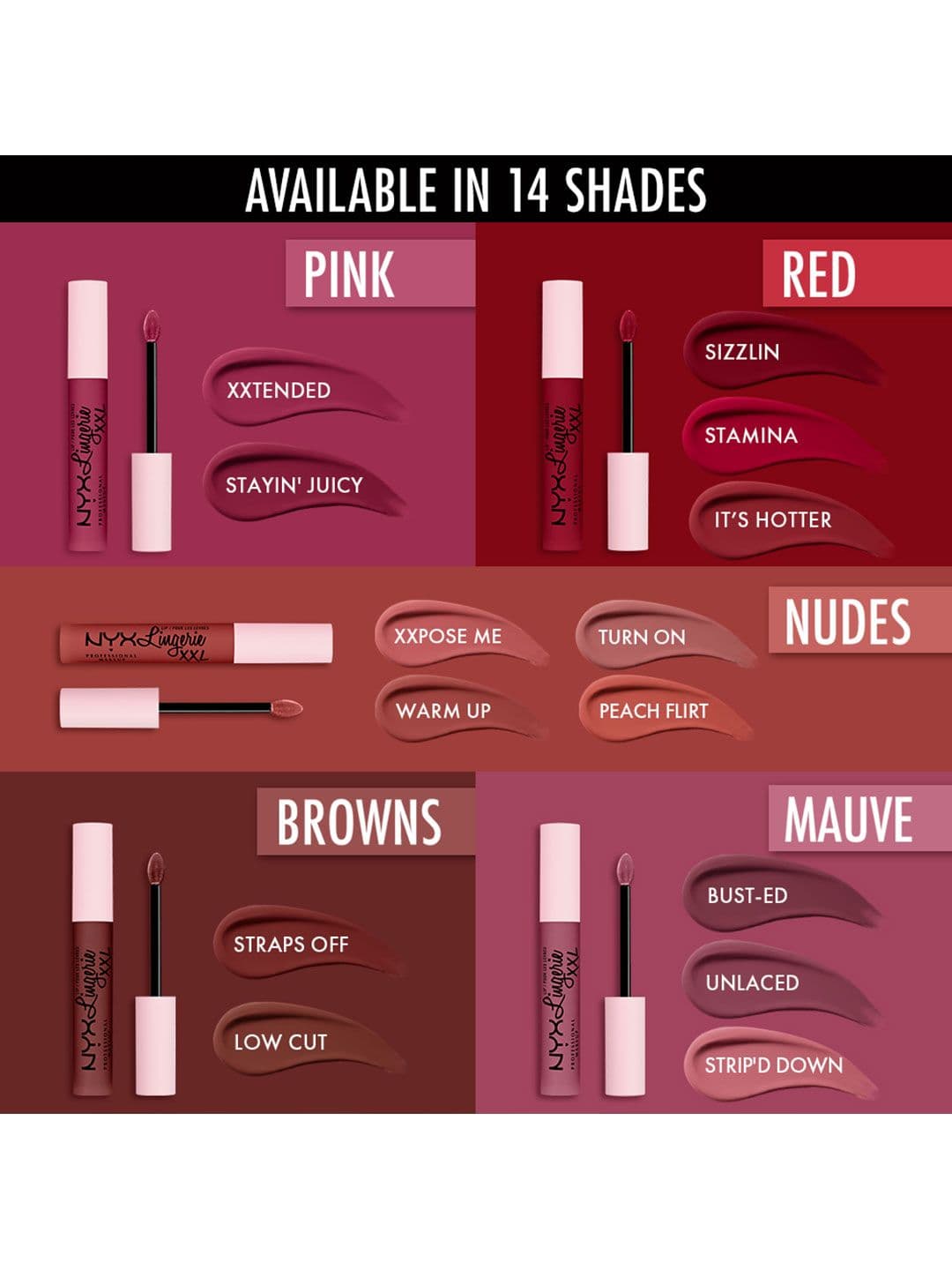 NYX PROFESSIONAL MAKEUP Lip Lingerie XXL Matte Liquid Lipstick 4ml - Stripd Down 05