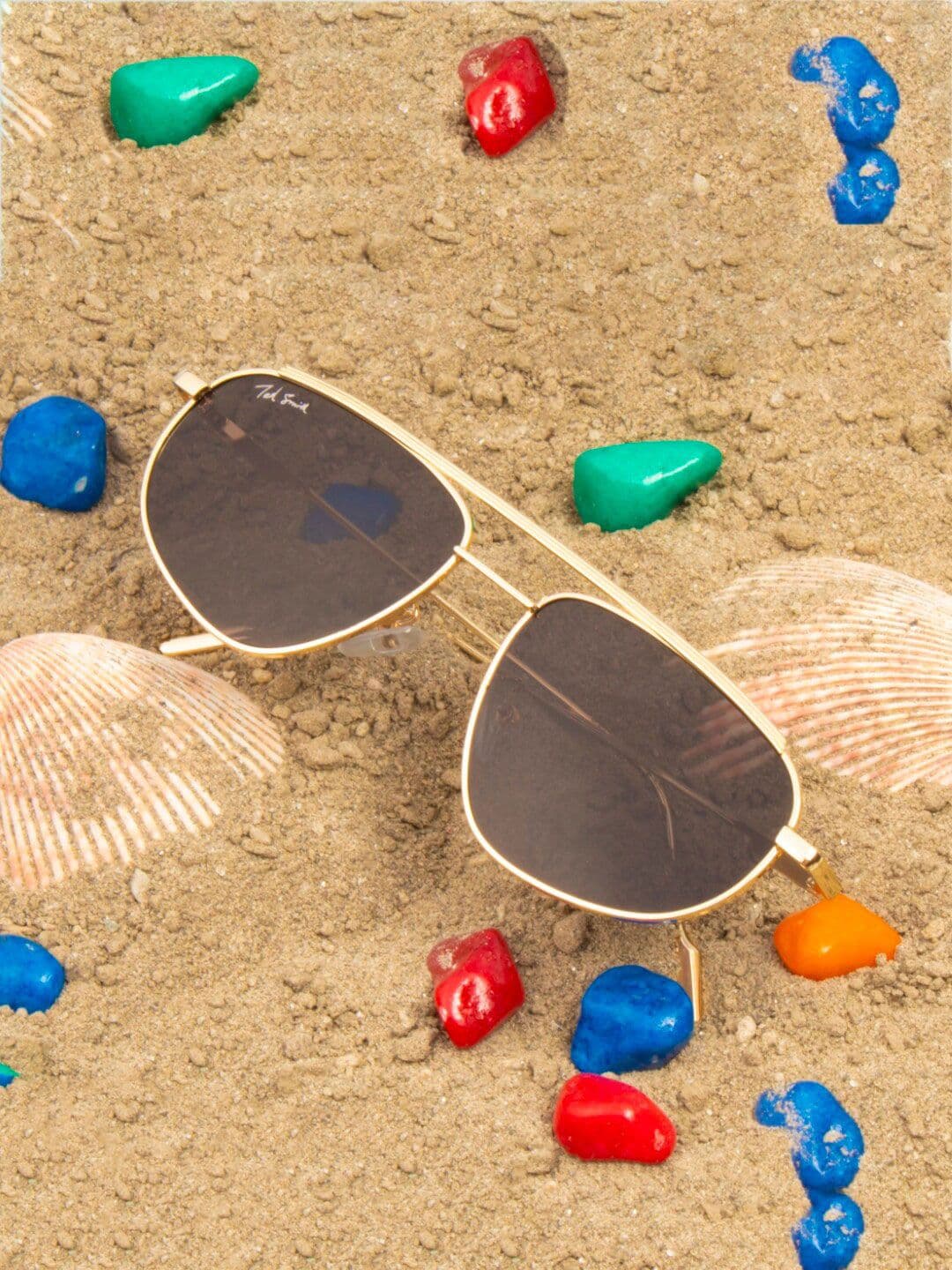 Ted Smith Lens & Wayfarer Sunglasses with UV Protected Lens TREXY_C1