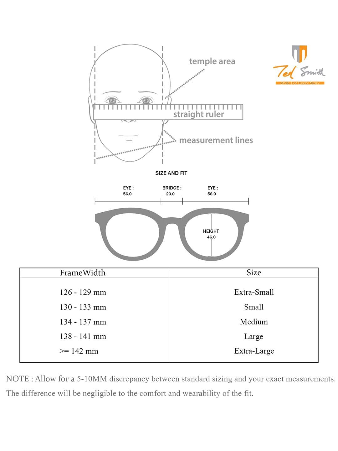 Ted Smith Lens & Wayfarer Sunglasses with UV Protected Lens TREXY_C1