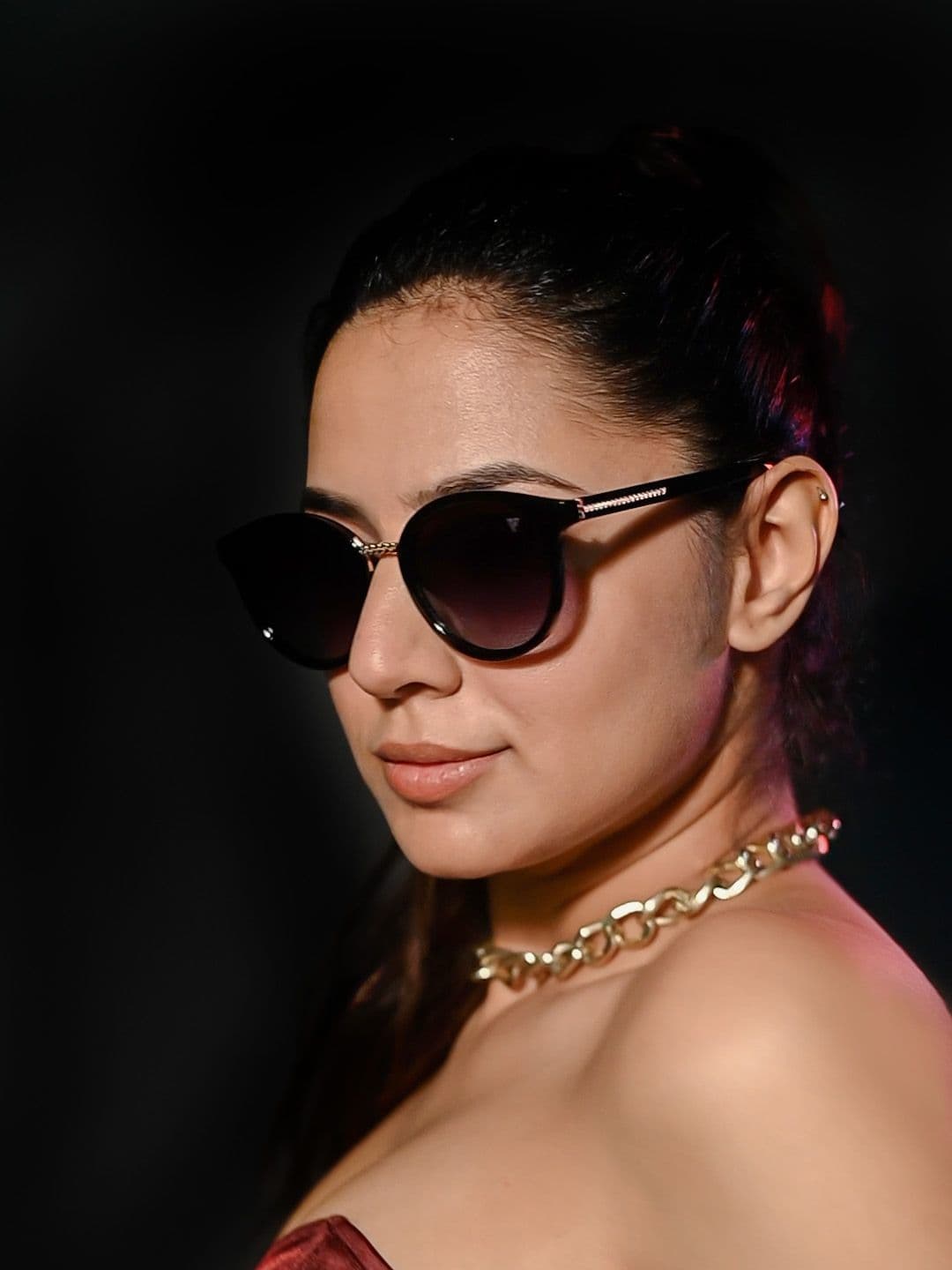 Voyage Women Lens & Round Sunglasses With Polarised & UV Protected Lens