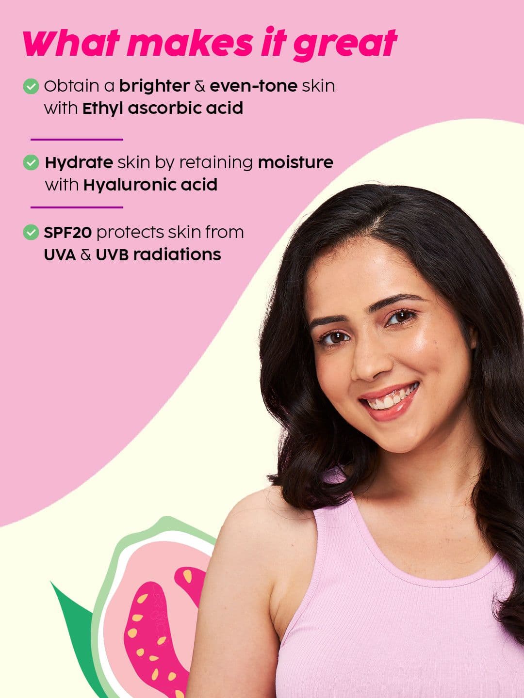 PLIX THE PLANT FIX Guava Glow Smoothie Moisturizer - 50g