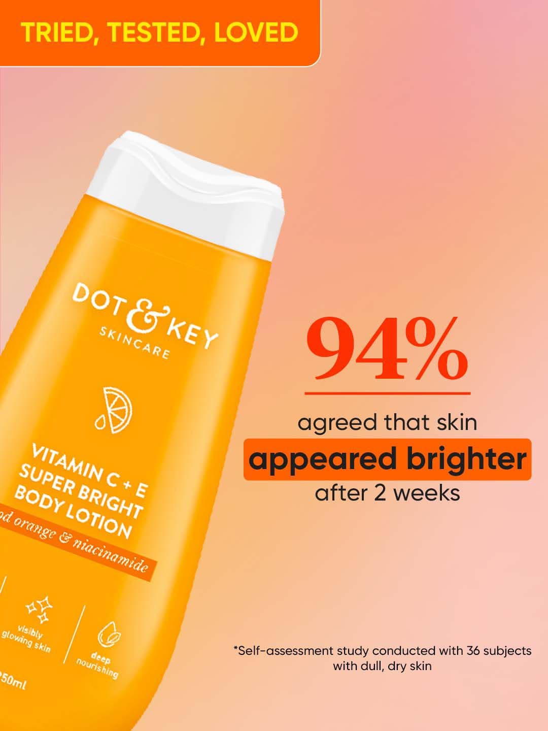 DOT & KEY Vitamin C + E Super Bright Body Lotion with Bloody Orange & Niacinamide - 250ml