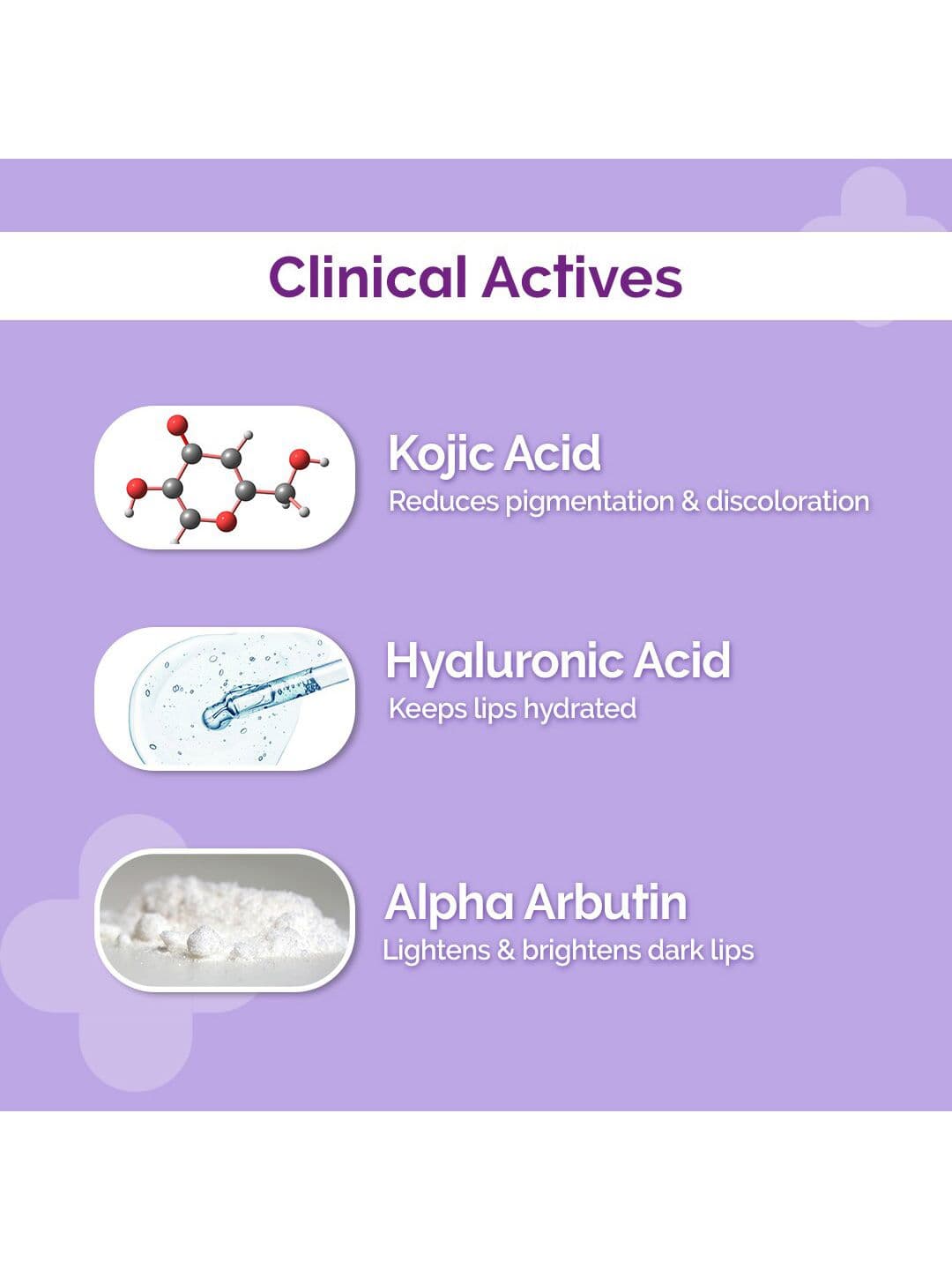 The Derma co. 1% Kojic Acid With Alpha Arbutin & Hyaluronic Acid Lip Balm - 4.5g