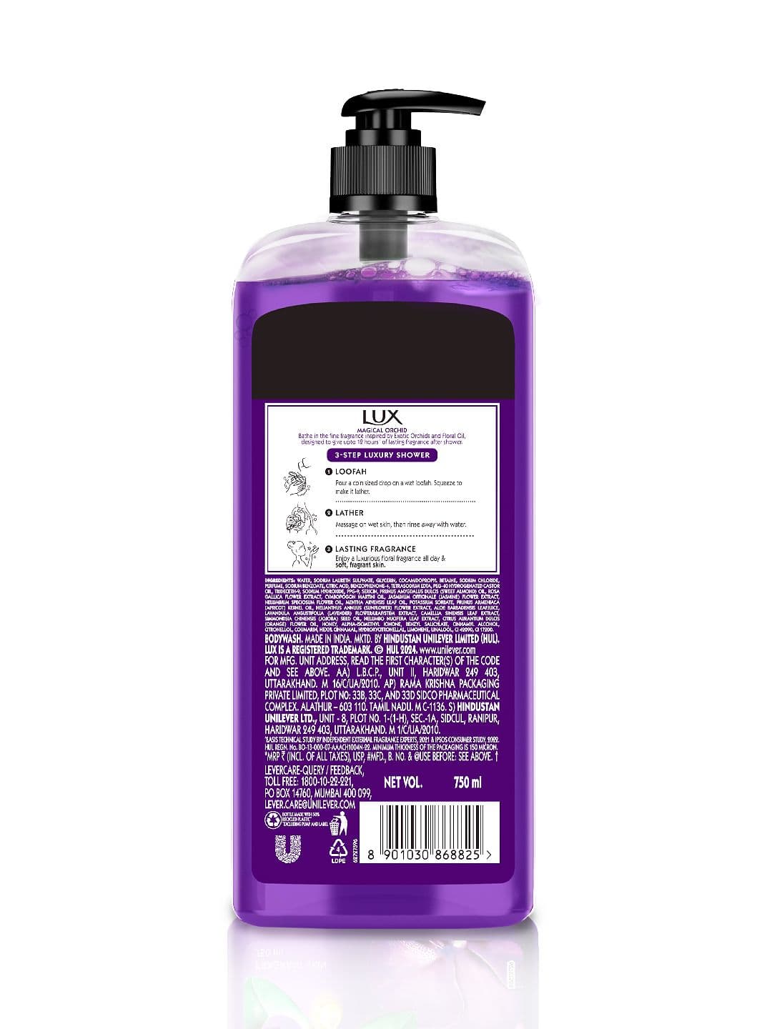 LUX Magical Orchid Bodywash with Black Orchid & Juniper Oil - 750 ml