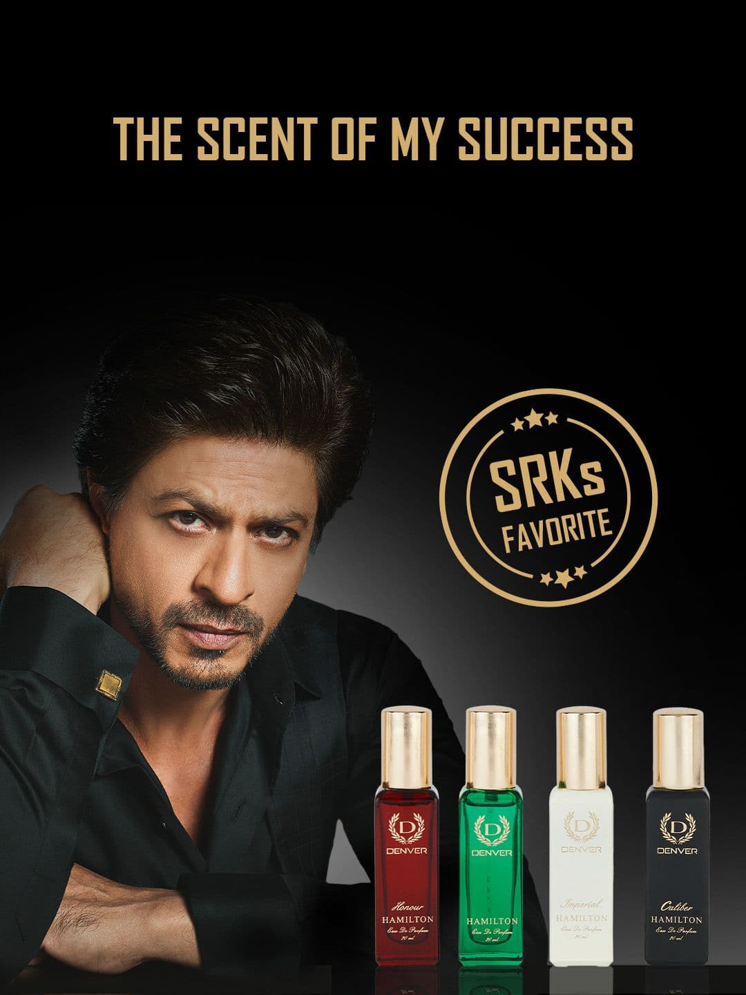 Denver Men Set of 4 Long Lasting Hamilton Eau De Parfum - 20 ml Each