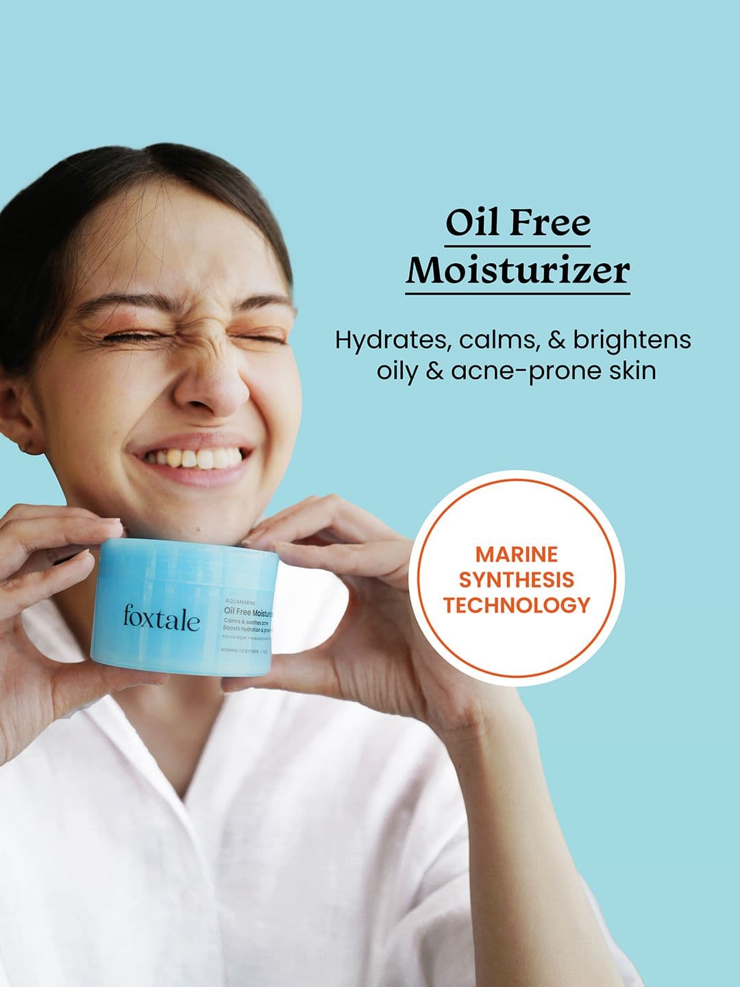 Foxtale Intense Hydrating Gel Moisturiser with Hyaluronic Acid for Glowing Skin - 100 g