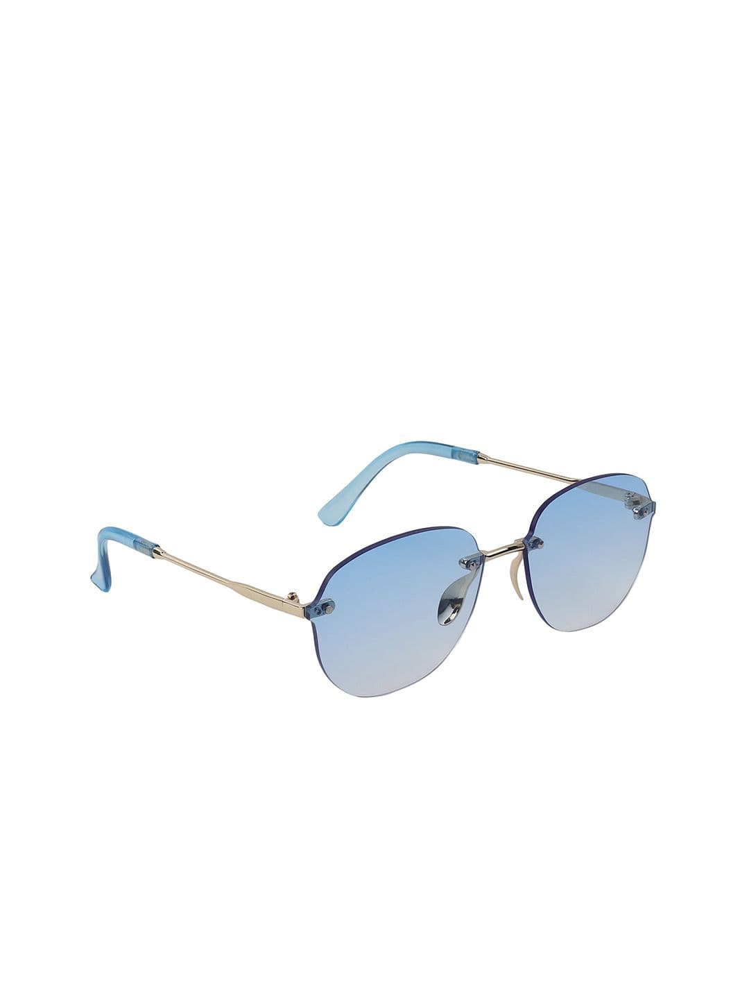 DressBerry Women Blue Round Sunglasses with UV Protected Lens-6005 blue