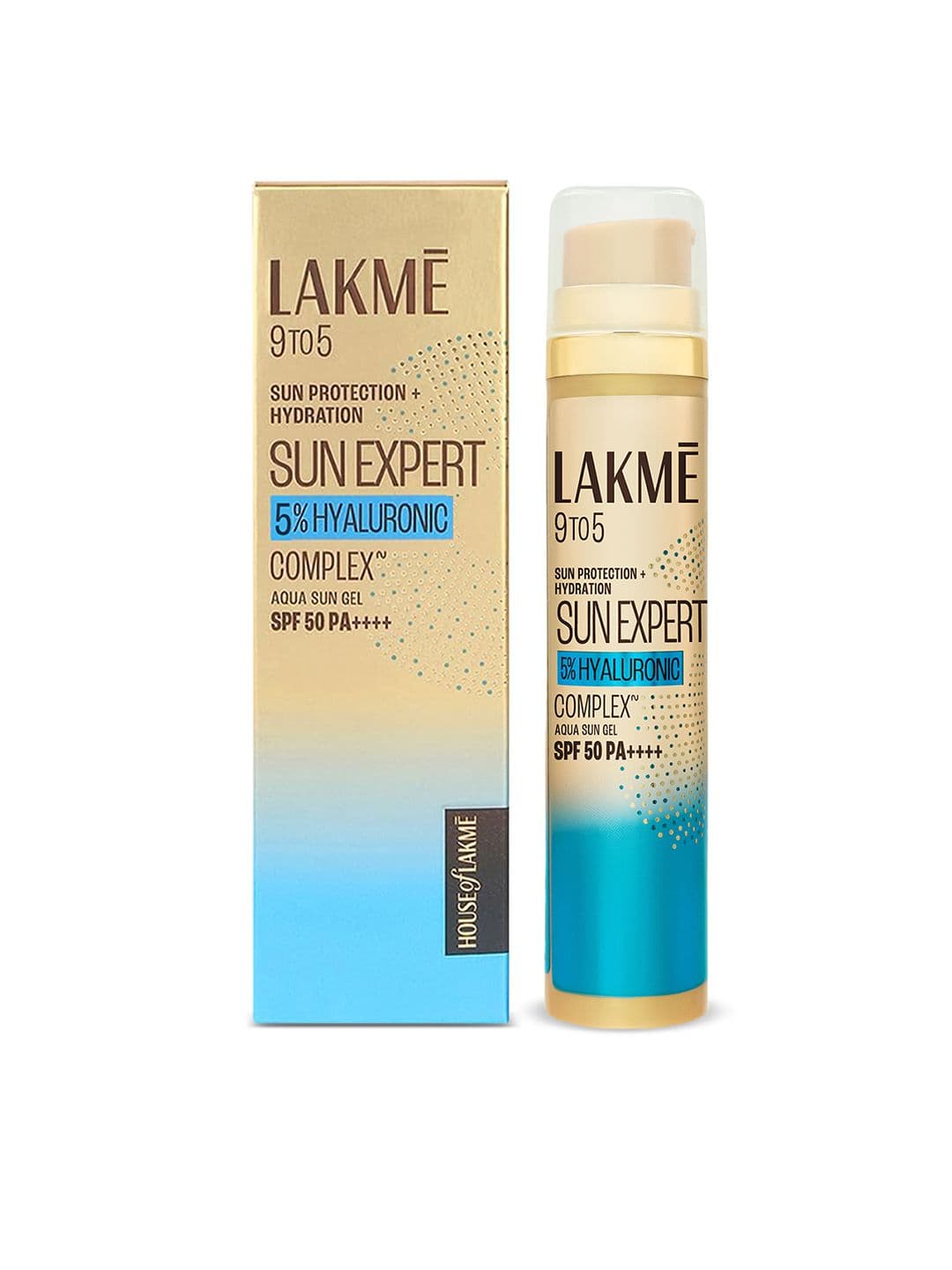Lakme 5% Hyaluronic Water-Light Sunscreen Gel SPF 50 PA++++ for Oily Skin - 56g