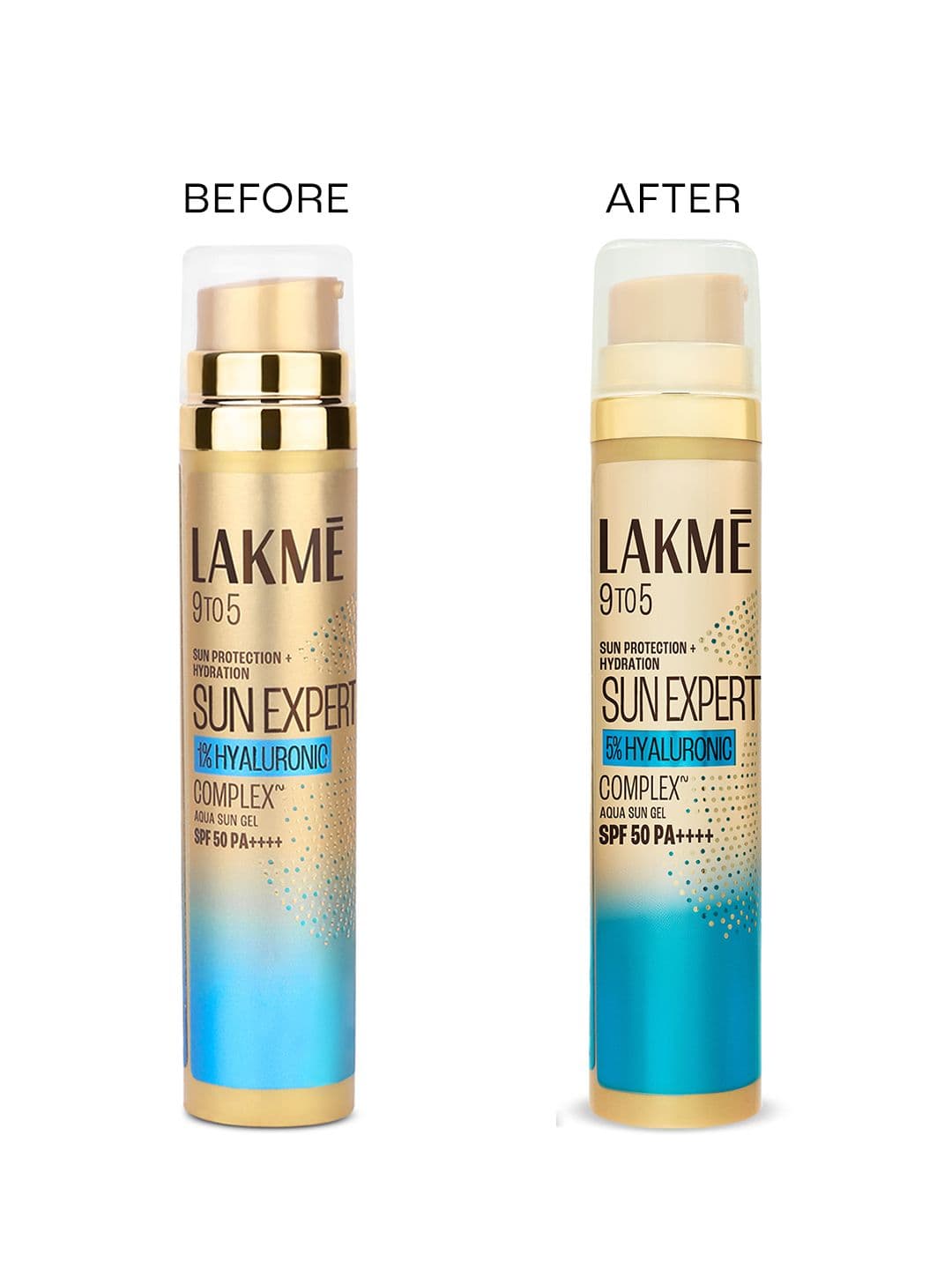 Lakme 5% Hyaluronic Water-Light Sunscreen Gel SPF 50 PA++++ for Oily Skin - 56g