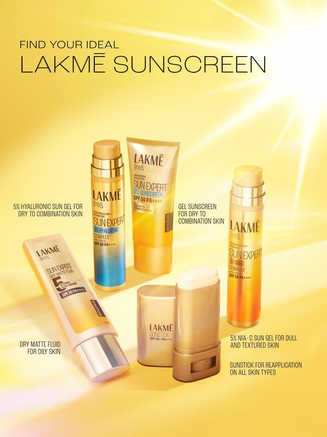 Lakme 5% Hyaluronic Water-Light Sunscreen Gel SPF 50 PA++++ for Oily Skin - 56g