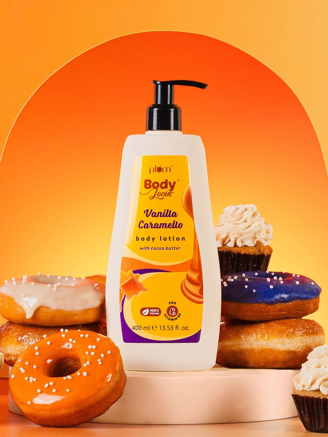 Plum BodyLovin' Vanilla Caramello Body Lotion with Cocoa Butter - 400 ml