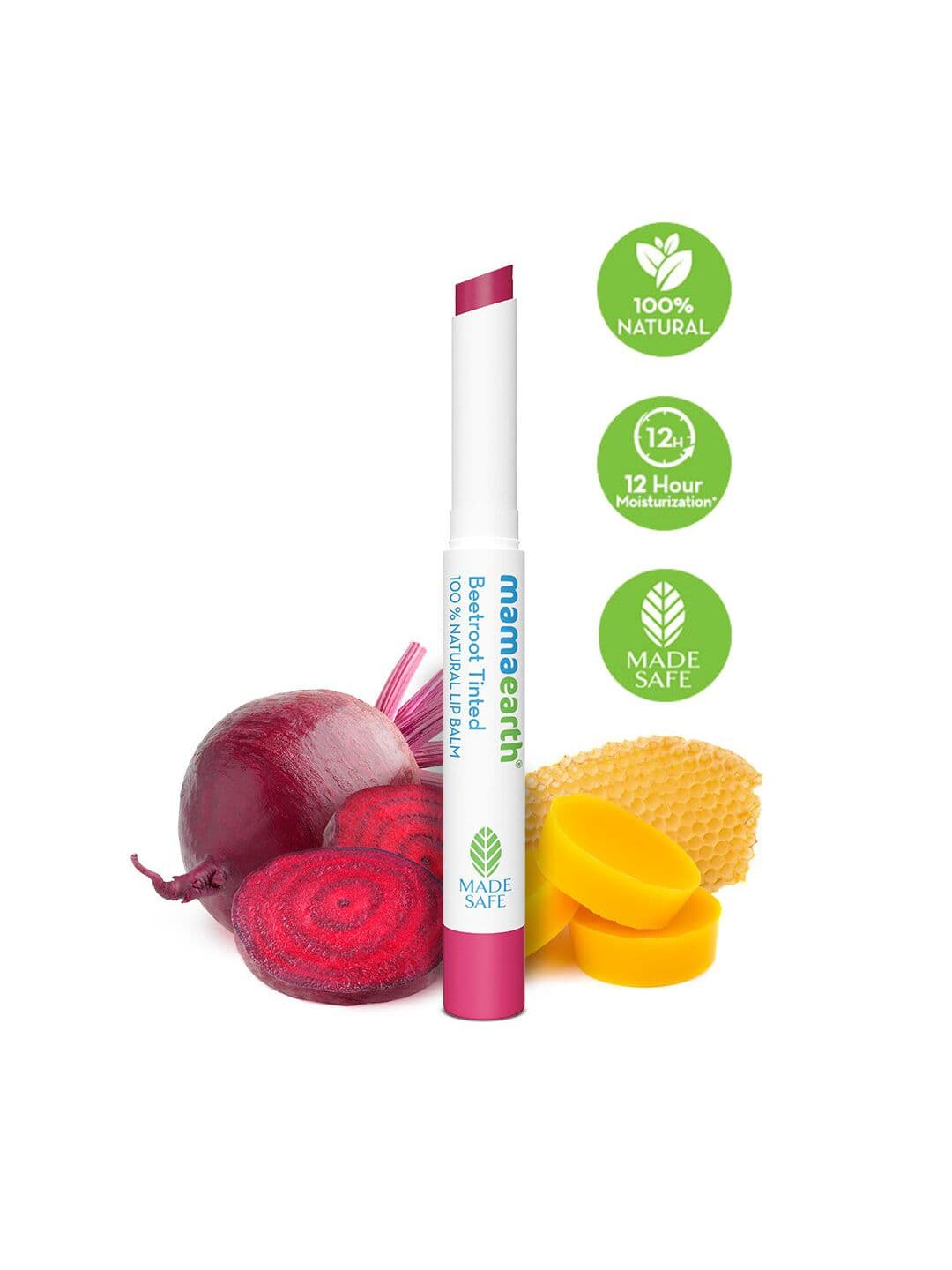 Mamaearth Beetroot Tinted 100% Natural Lip Balm With Beetroot & Beeswax - 2g