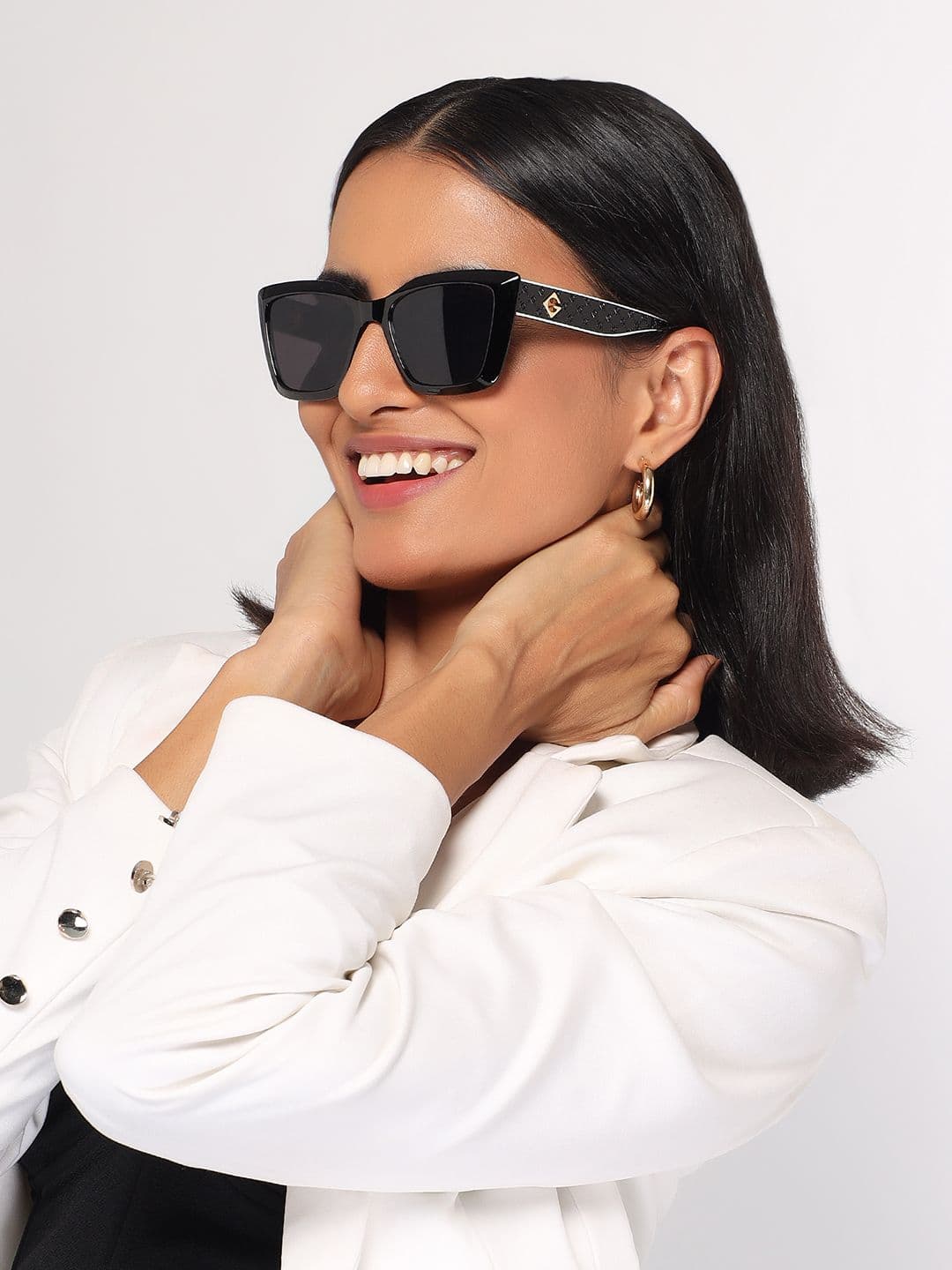 HASHTAG EYEWEAR Women Wayfarer Sunglasses With UV Protected Lens W-9095-black