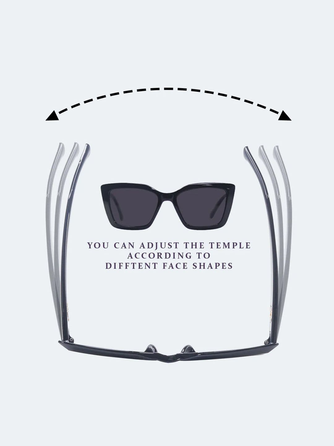 HASHTAG EYEWEAR Women Wayfarer Sunglasses With UV Protected Lens W-9095-black