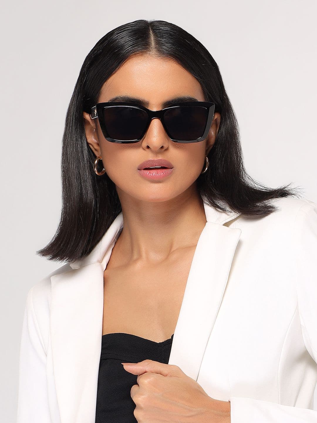 HASHTAG EYEWEAR Women Wayfarer Sunglasses With UV Protected Lens W-9095-black