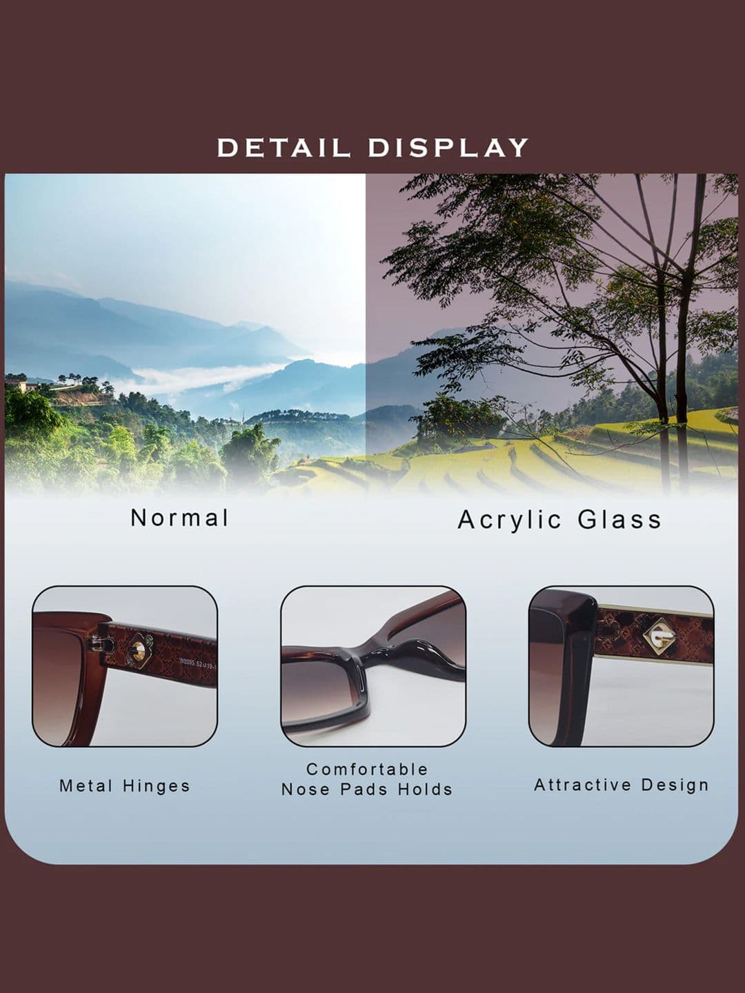 HASHTAG EYEWEAR Women Wayfarer Sunglasses with UV Protected Lens W-9095