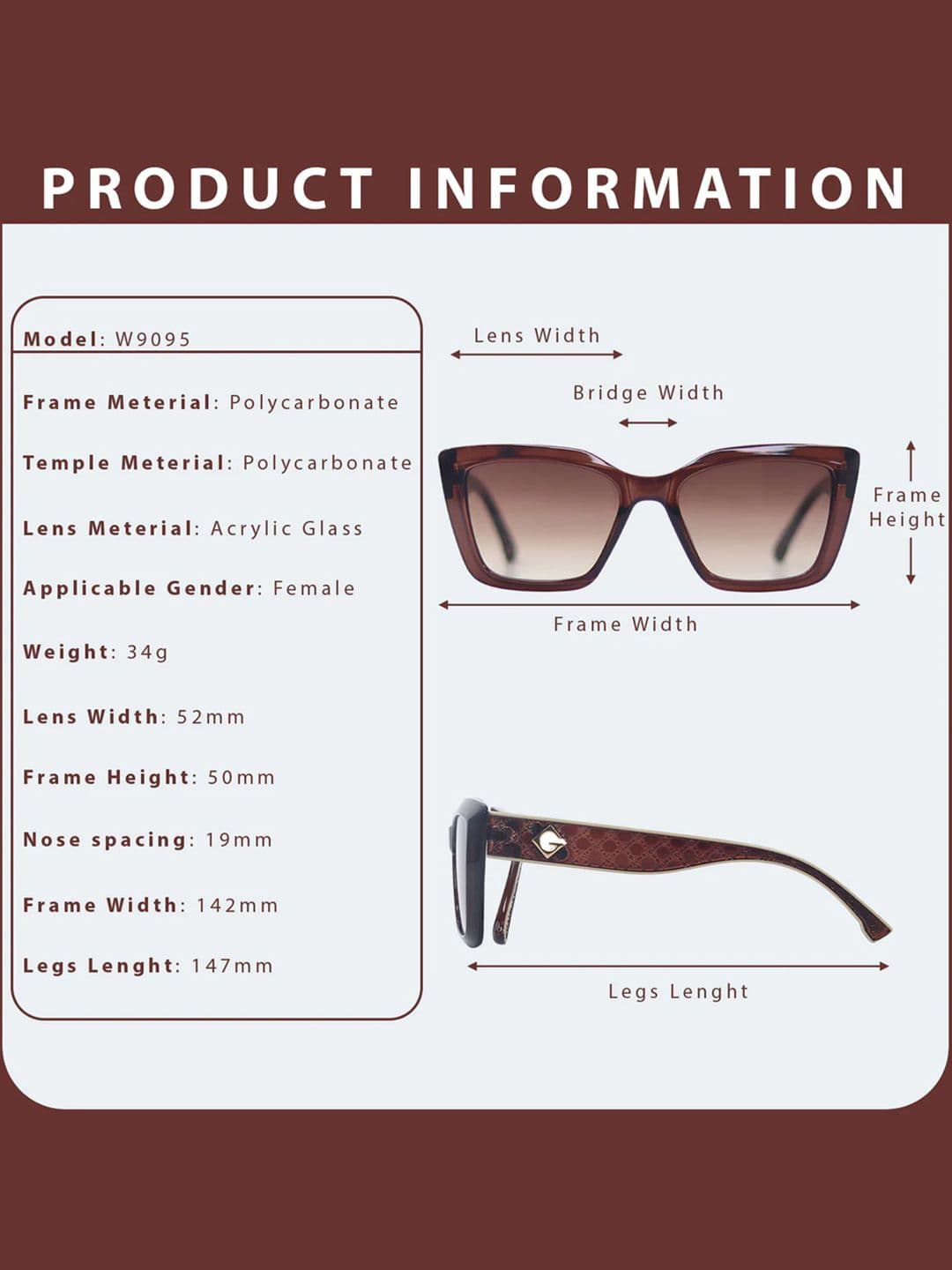 HASHTAG EYEWEAR Women Wayfarer Sunglasses with UV Protected Lens W-9095