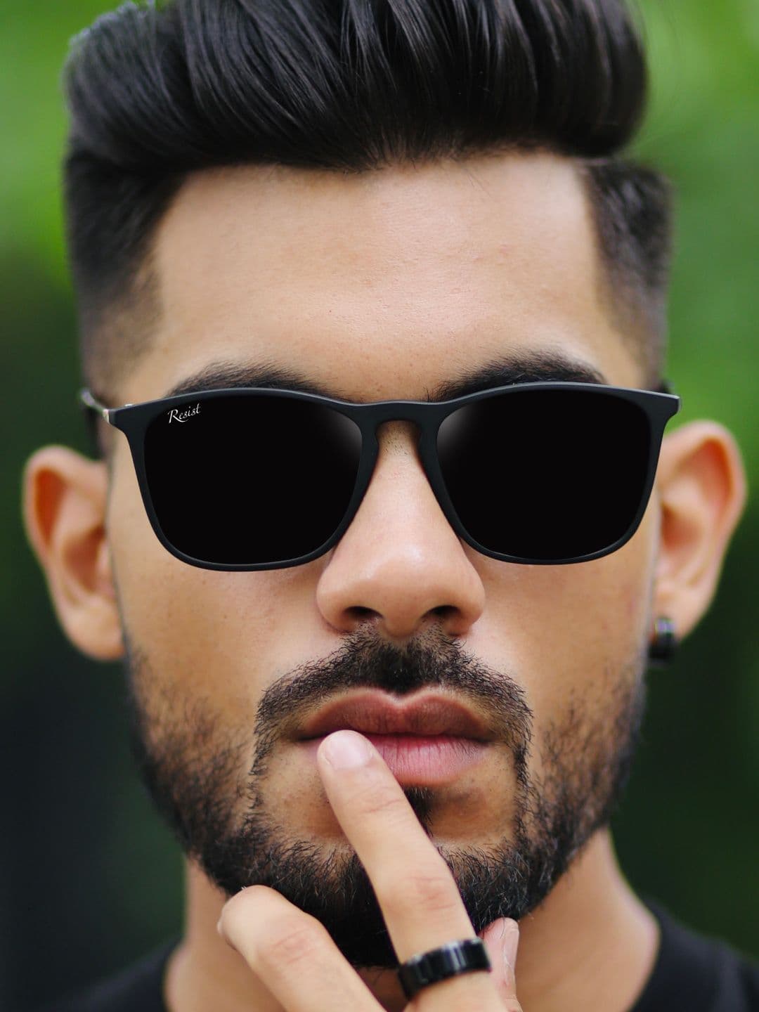 RESIST EYEWEAR UNISEX Black UV Protected Wayfarer Sunglasses