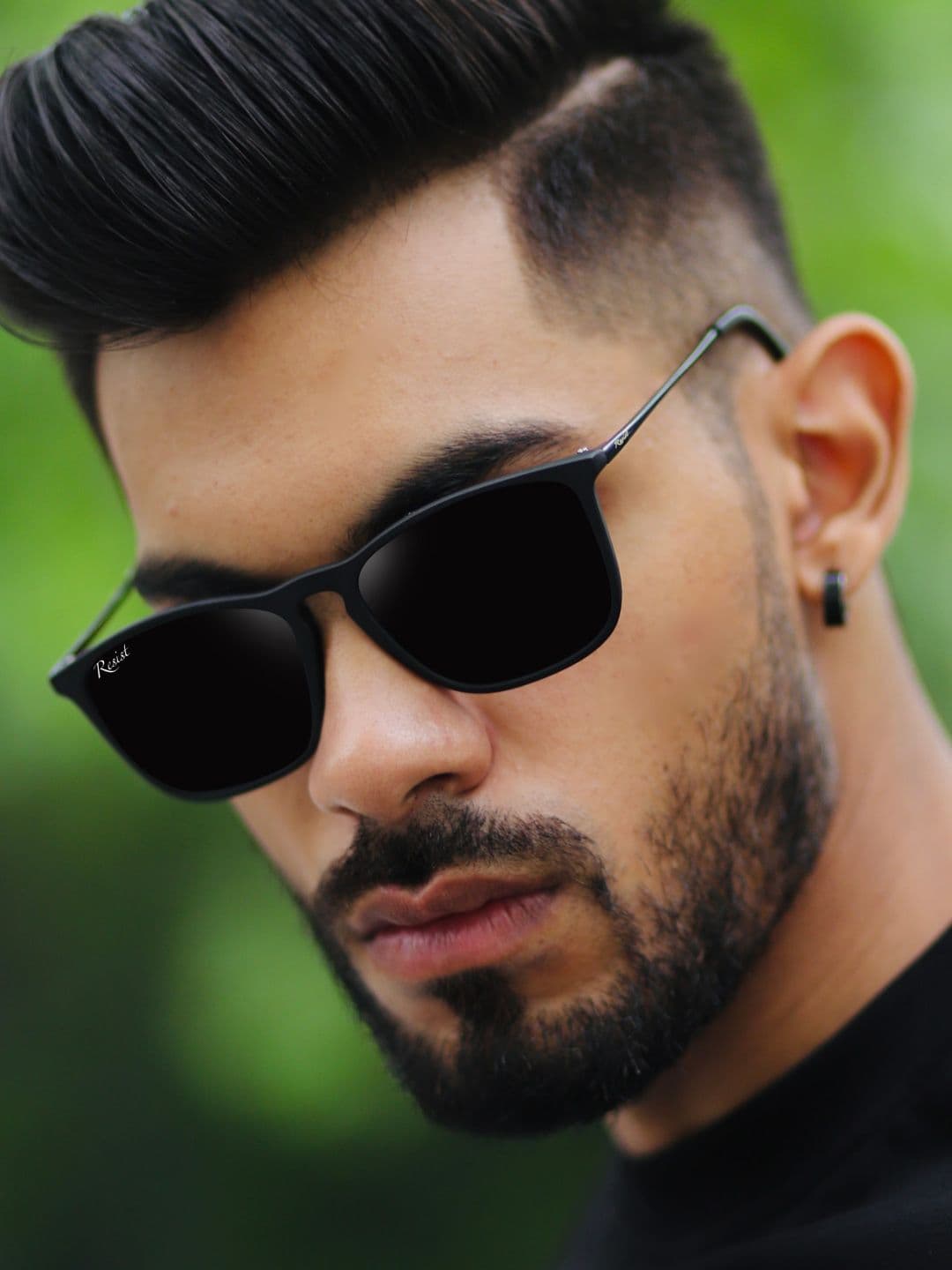 RESIST EYEWEAR UNISEX Black UV Protected Wayfarer Sunglasses