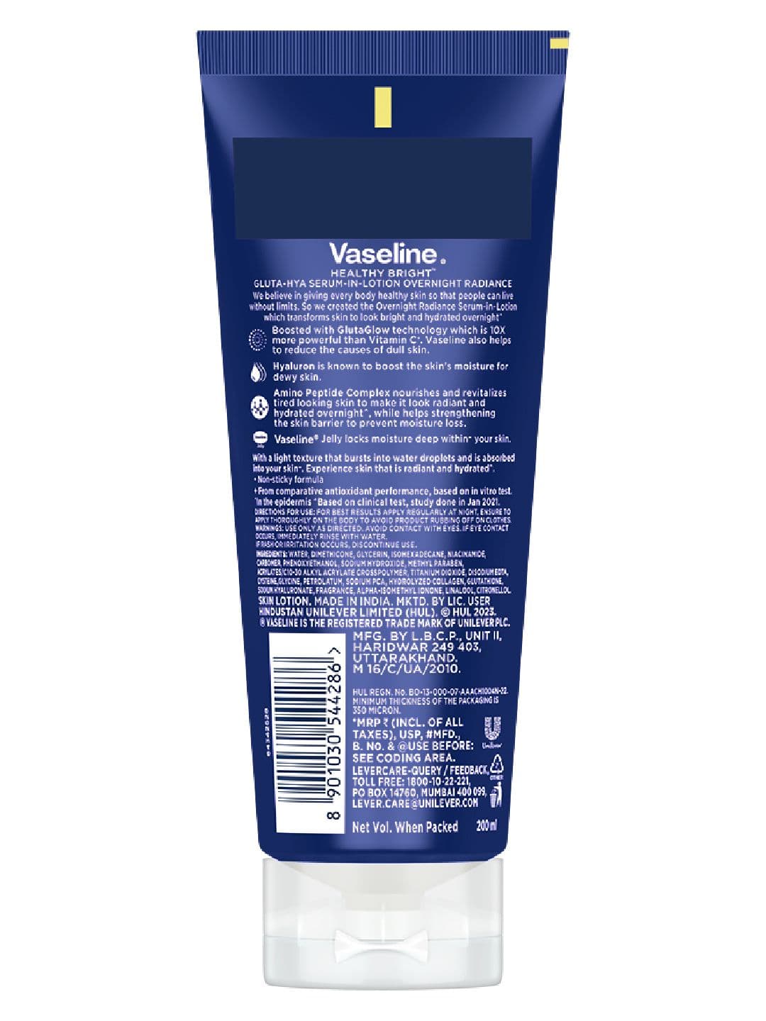 Vaseline Gluta-Hya Overnight Radiance With Amino Peptide & GlutaGlow - 200ml