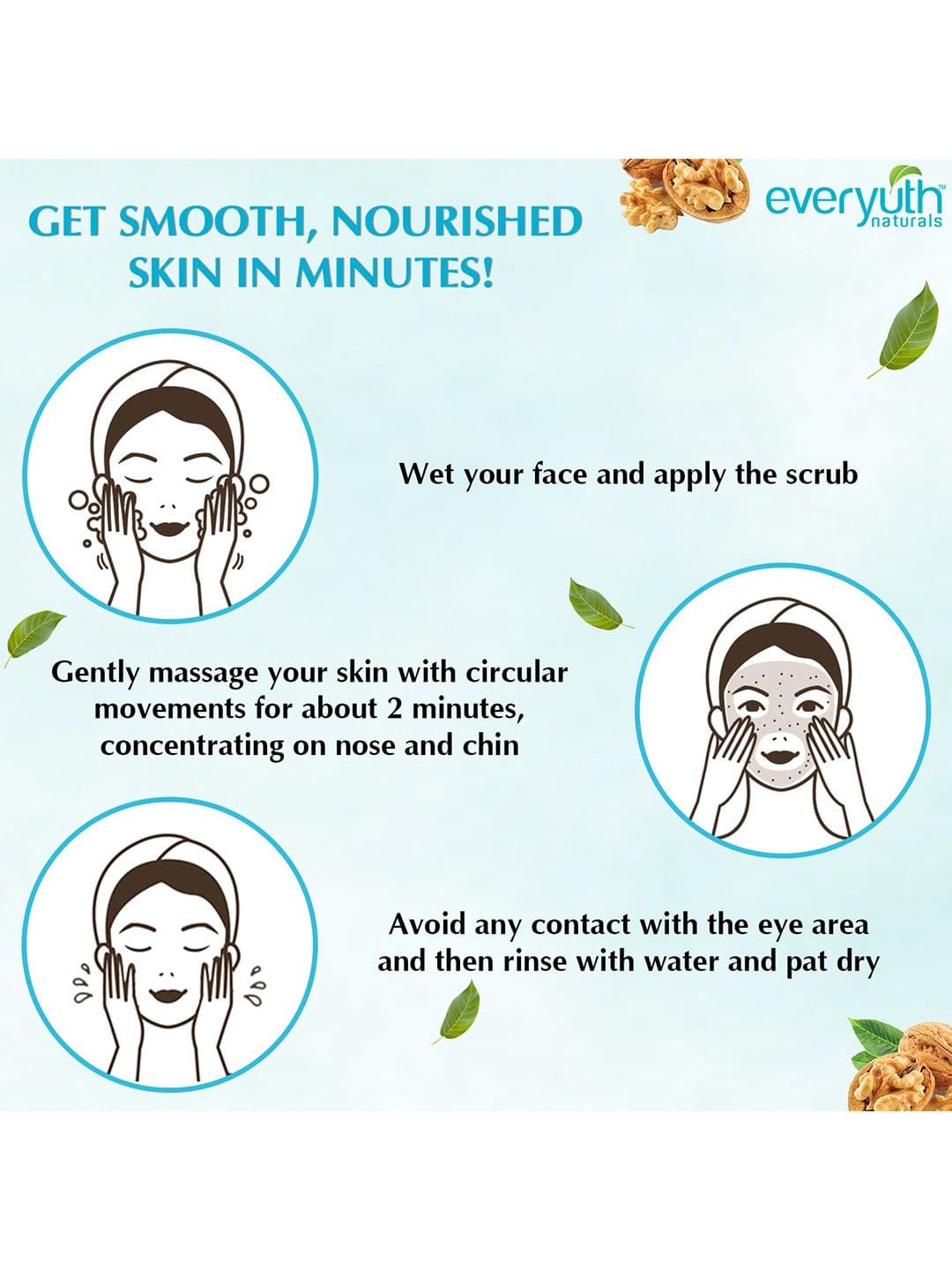 everyuth Naturals Exfoliating Walnut Scrub To Remove Blackheads - 100g