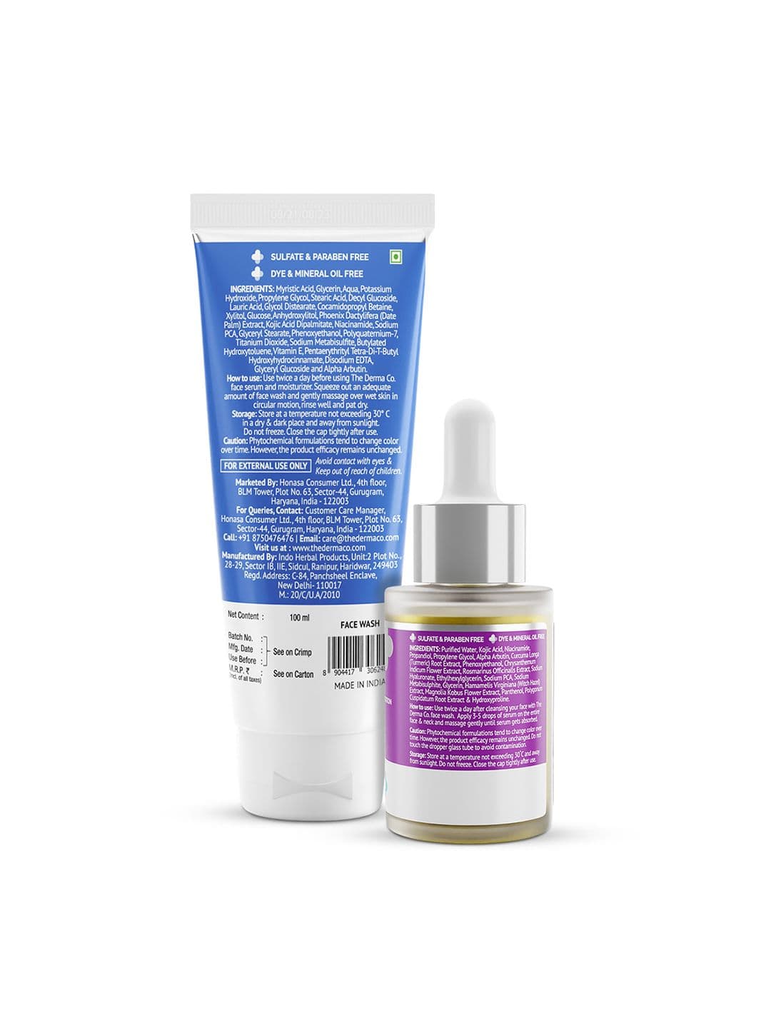 The Derma co. Anti-Pigmentation Combo with Kojic Acid - Face Wash 100 ml & Serum 30 ml