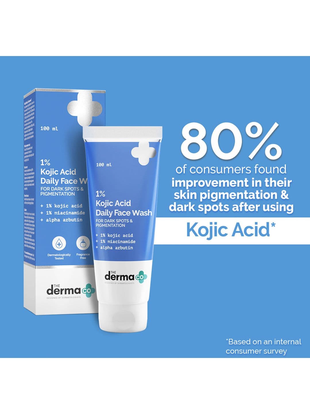 The Derma co. Anti-Pigmentation Combo with Kojic Acid - Face Wash 100 ml & Serum 30 ml