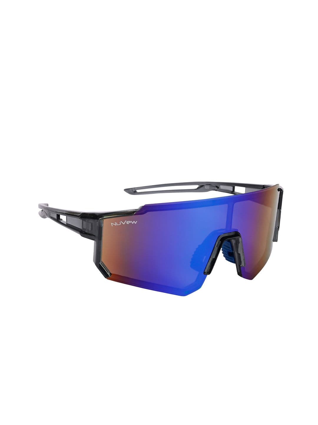 NuVew Unisex Sports Sunglasses With UV Protected Lens ES_16496-34-NW-YL491-fBLPR-GYc-SPWA