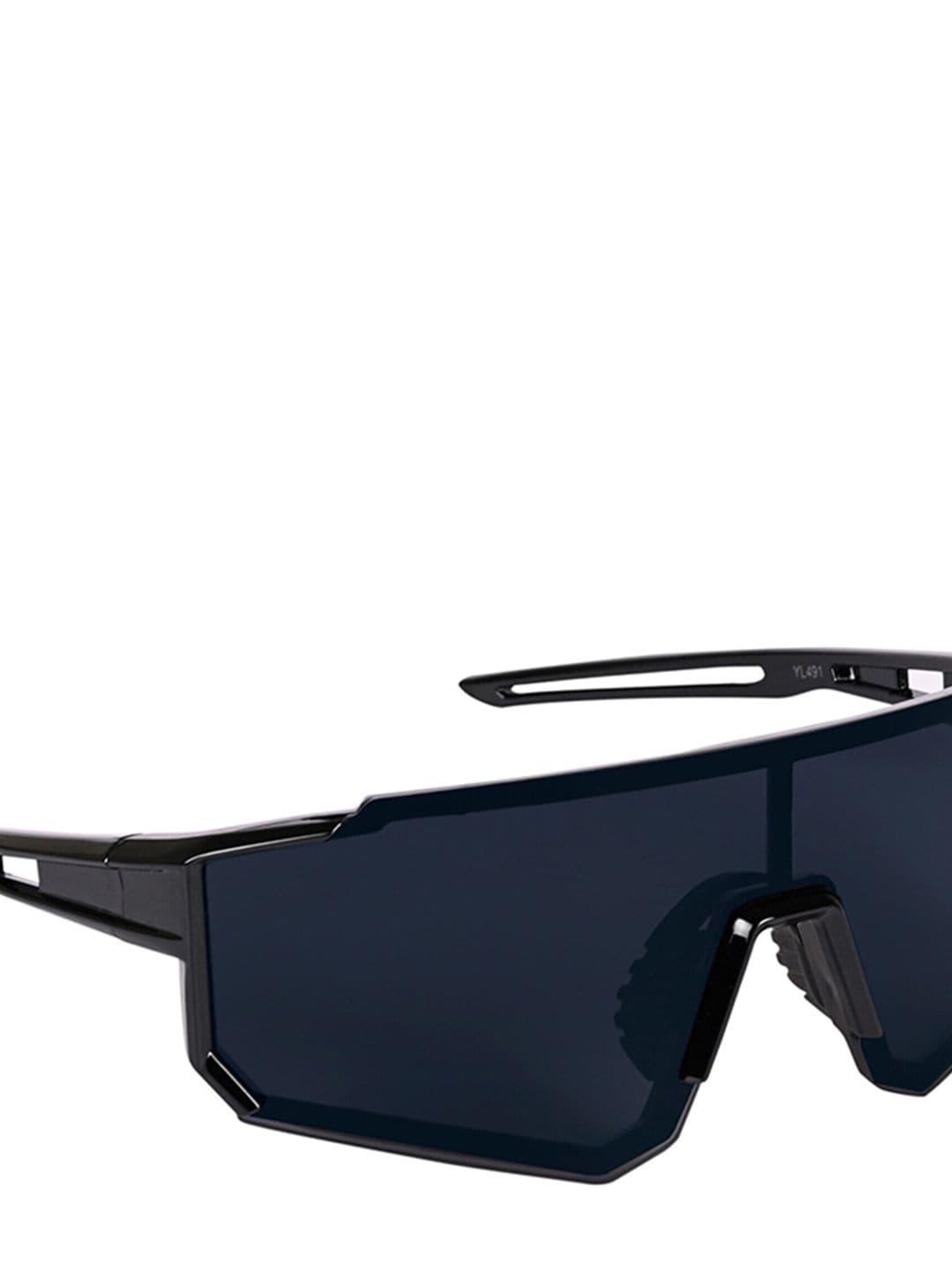 NuVew Unisex Sports Sunglasses with UV Protected Lens ES_16498-34-NW-YL491-BLK-BLK-SPWA