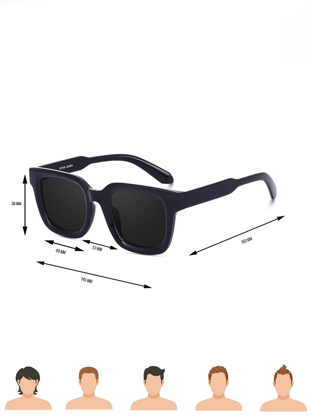 Peter Jones Eyewear Unisex Oversized Sunglasses with Polarised Lens 3803B